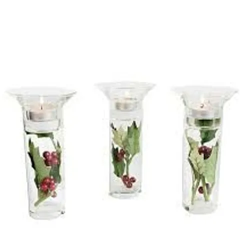 PEONY SET OF 3 TEA-LIGHT HOLDERS