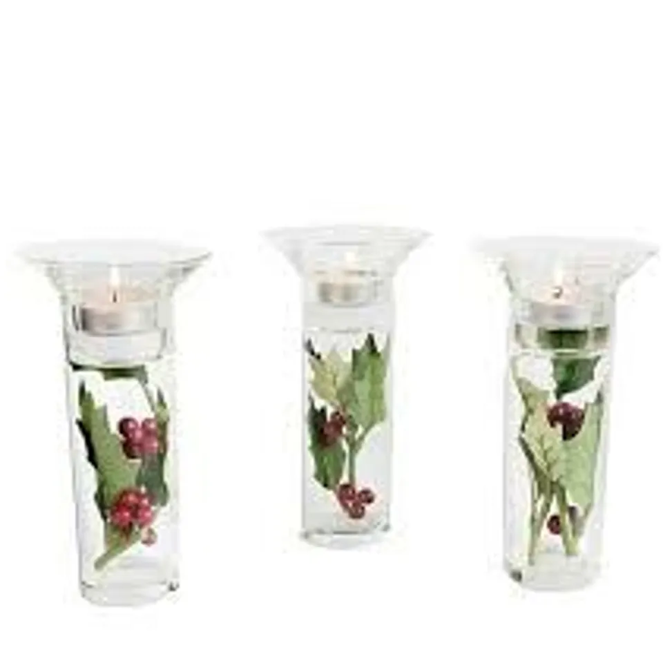 PEONY SET OF 3 TEA-LIGHT HOLDERS