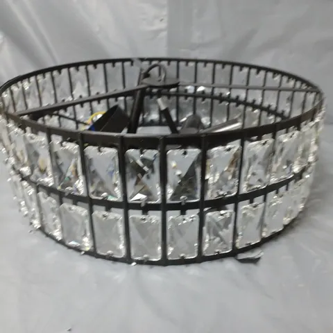 UNBRANDED CRYSTAL CEILING LIGHT FITTING - BLACK