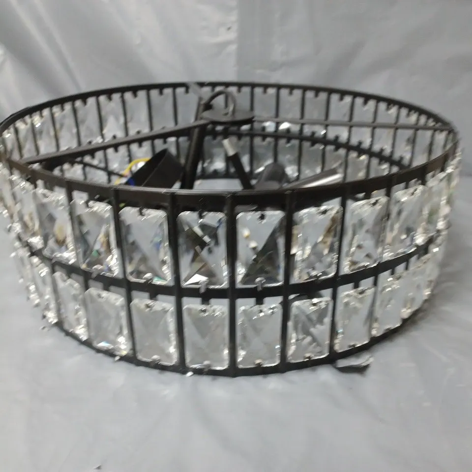 UNBRANDED CRYSTAL CEILING LIGHT FITTING - BLACK
