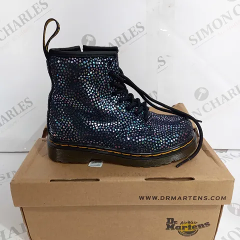 BOXED DR MARTINS 1460 SPOT METALLIC SUEDE - UK KIDS 8