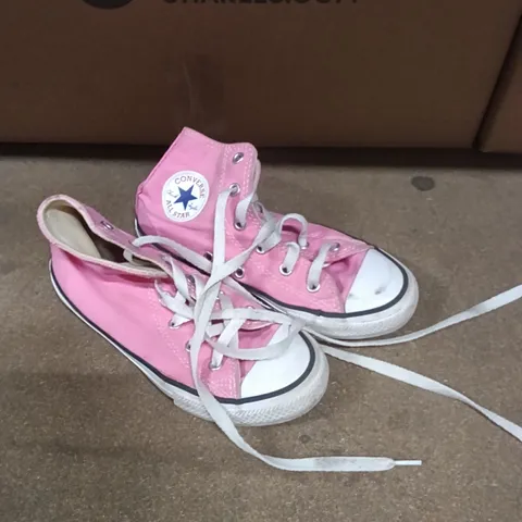 CONVERSE ALL STAR HIGH-TOP SNEAKERS – PINK, KIDS' US 13 (UK 12) – LACES INCLUDED