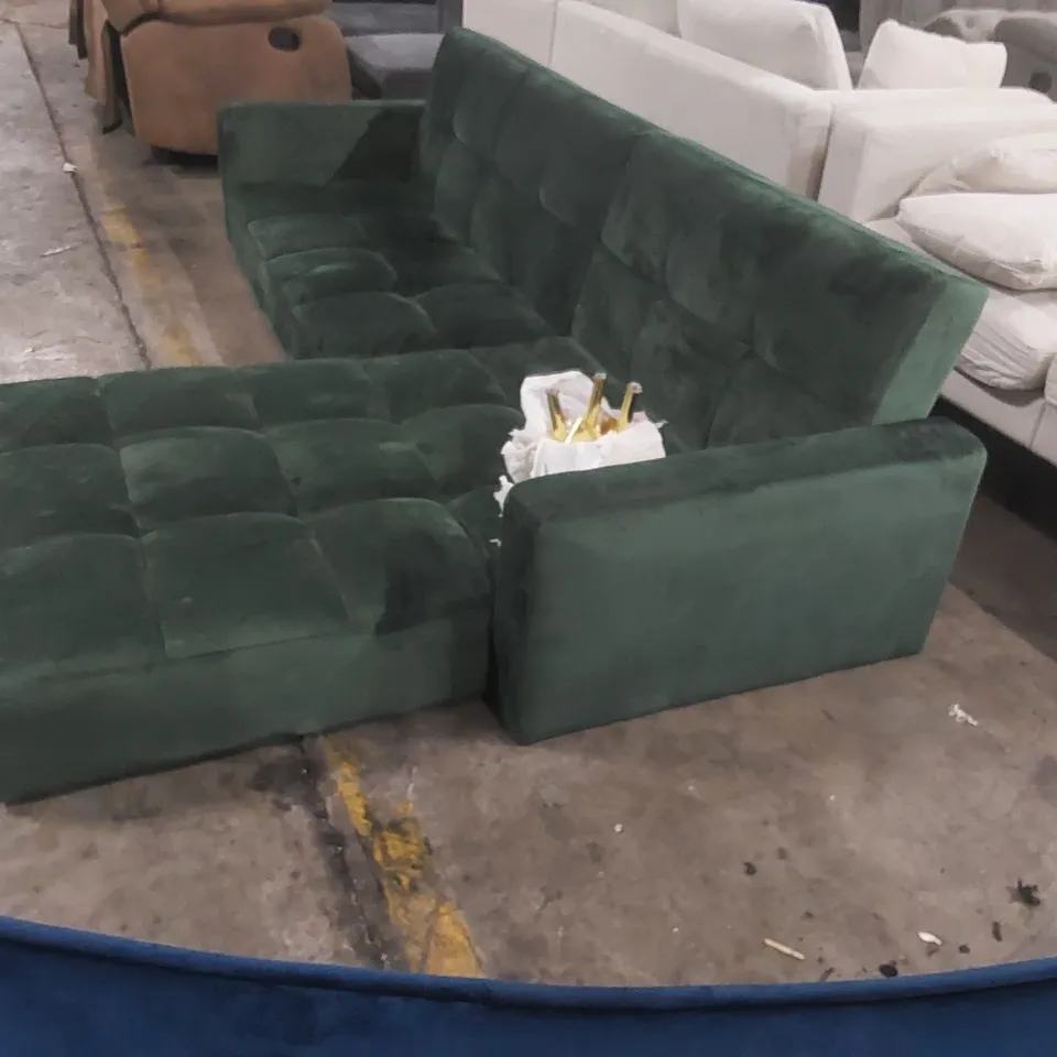 QUALITY DESIGNER SHIFLET UPHOLSTERED CORNER SOFA BED