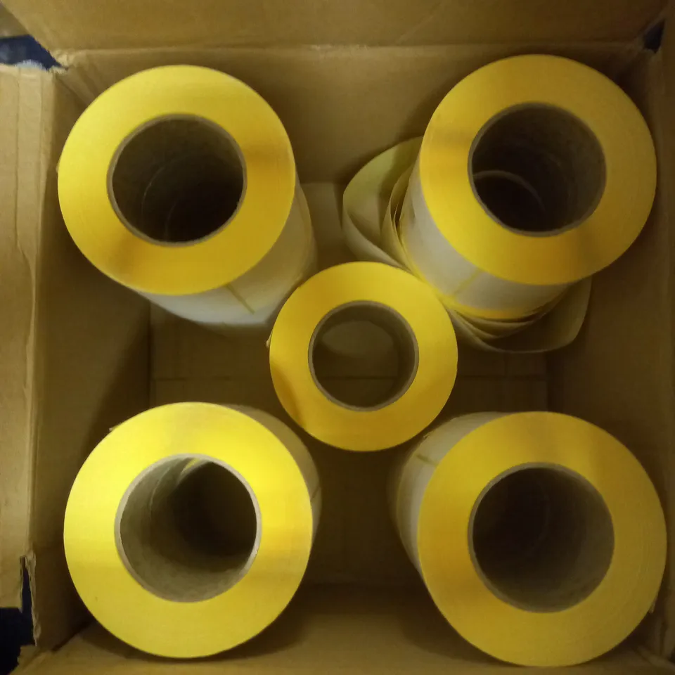 BOX OF 10 (2190 LABELS PER ROLL) PERMANENT ADHESIVE MATT THERMAL TRANSFER LABEL ROLLS - 50X70MM