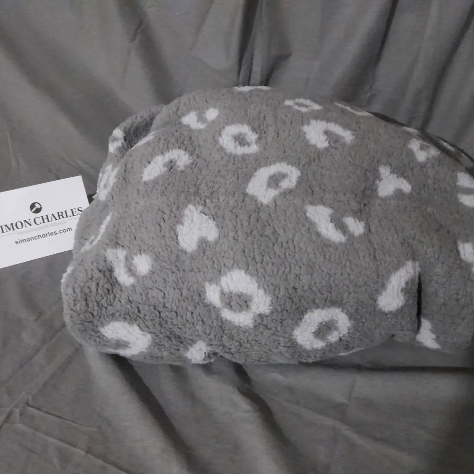 COZEE HOME SHERPA CARDIGAN IN GREY LEOPARD SIZE 2XL/3XL 