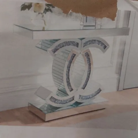 BOXED HOMESDIRECT365 MIRRORED CONSOLE TABLE 