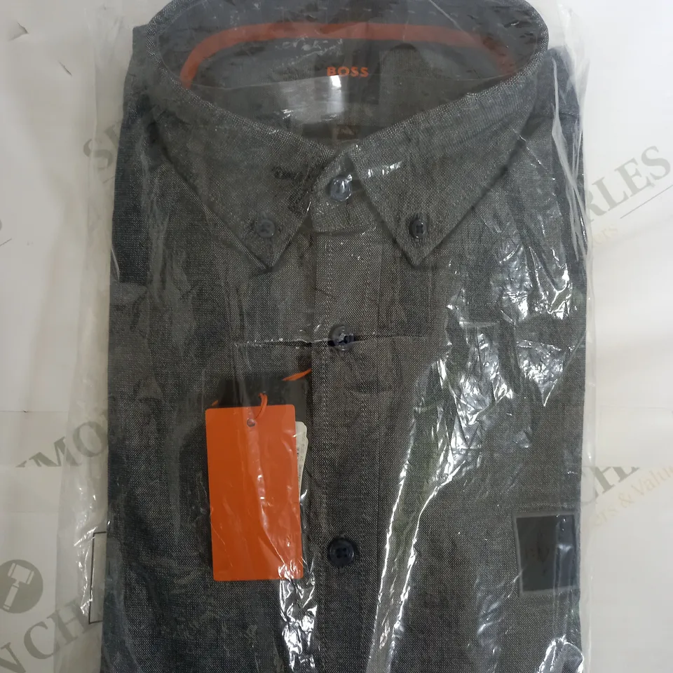 HUGO BOSS SLIM FIT SHIRT IN GREY - MEDIUM