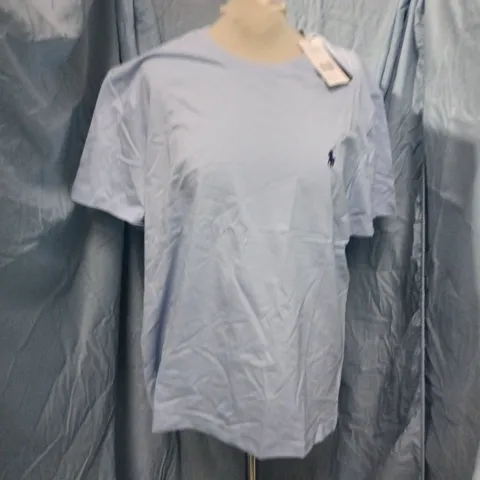 POLO RALPH LAUREN CUSTOM SLIM FIT T-SHIRT – LIGHT BLUE, UK L