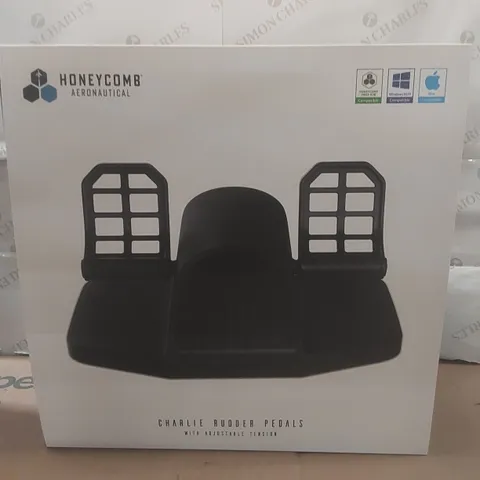 BOXED HONEYCOMB AERONAUTICAL CHARLIE RUDDER PEDALS WITH ADJUSTABLE TENSION
