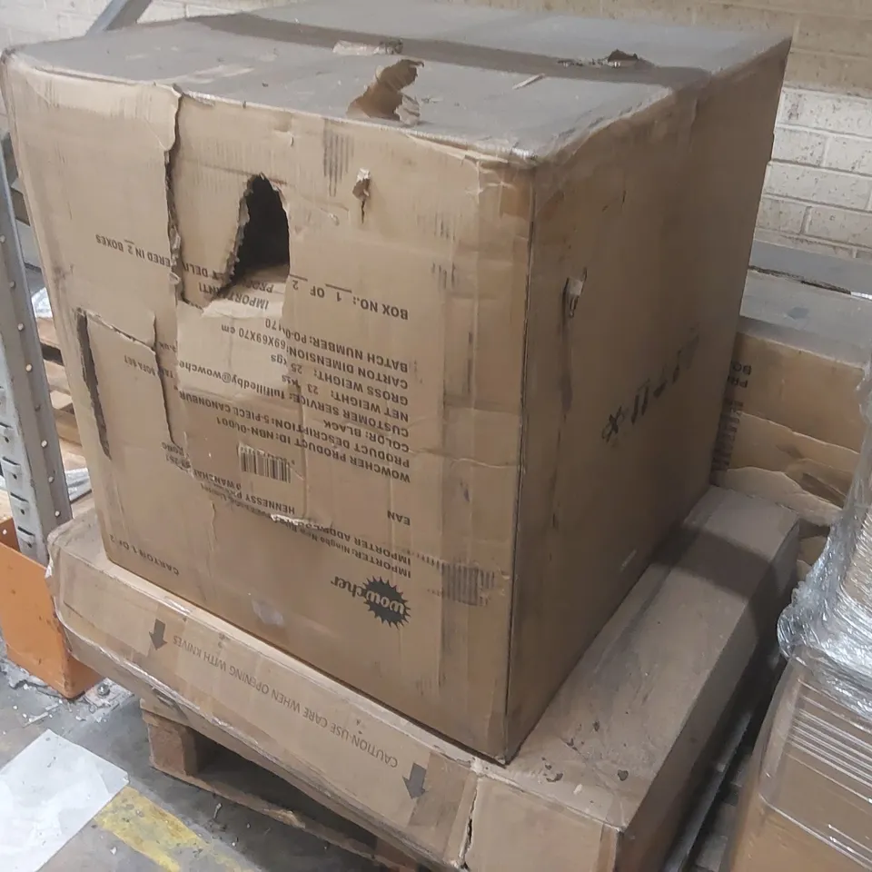 PALLET CONTAINING ASSORTED WOWCHER FURNITURE PARTS