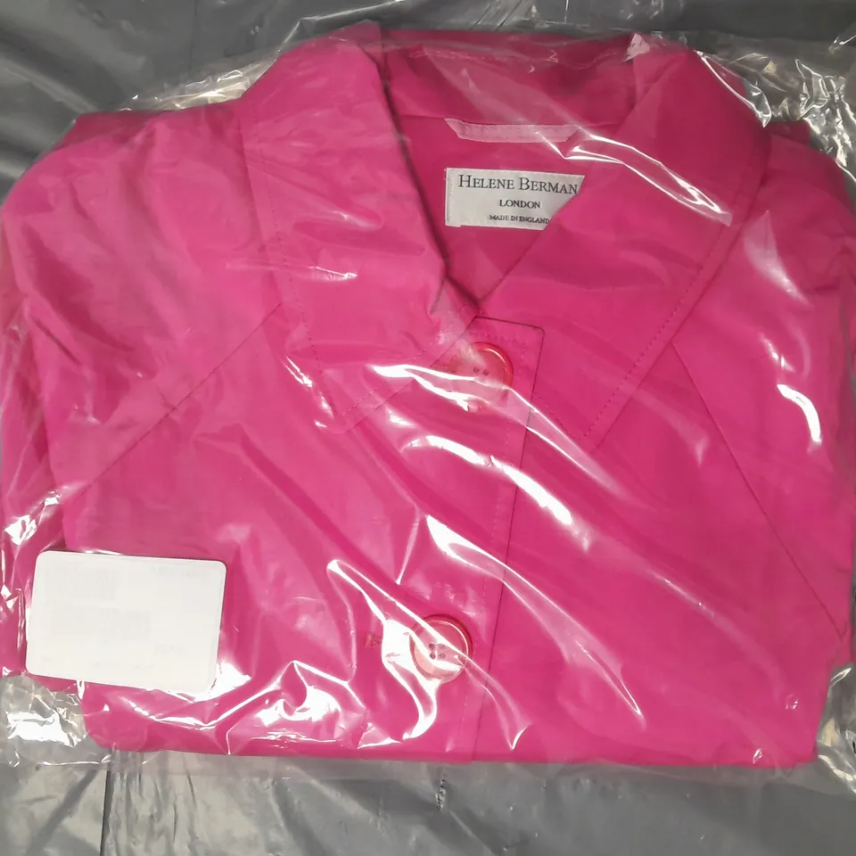 HELENE BERMAN TRENCH COAT IN FUCHSIA SIZE 18