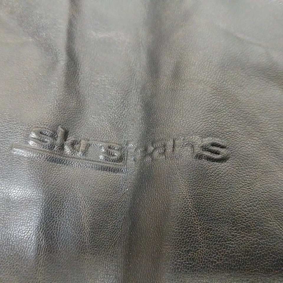 SISTER & SEEKERS JARGON OVERSIZED FAUX LEATHER JACKET - M