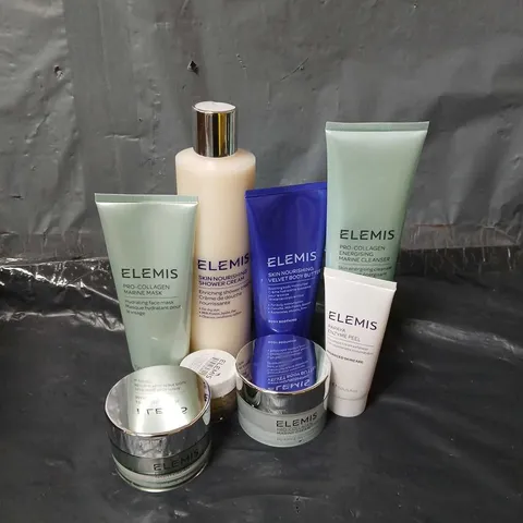 APPROXIMATELY 8 ASSORTED ELEMIS PRODUCTS TO INCLUDE PRO-COLLAGEN MARINE CREAM, ENERGISING MARINE CLEANSER, SHOWER CREAM, ETC - COLLECTION ONLY