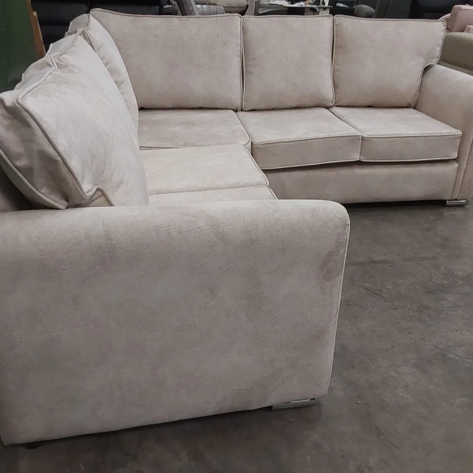 QUALITY DESIGNER CHISWICK SOFT VELVET UPHOLSTERED CORNER SOFA 