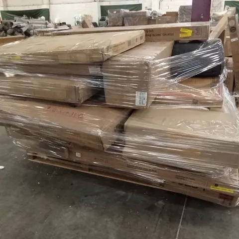 PALLET OF ASSORTED INCOMPLETE DESIGNER FURNITURE PARTS AND PIECES 