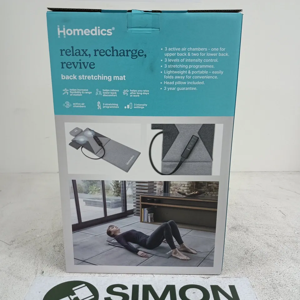 HOMEDICS BACK STRETCHING MAT – RELAX, RECHARGE, REVIVE (HEAD PILLOW INCLUDED)