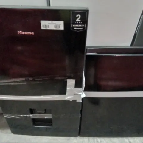 Set of 2 hisense fridge freezer doors in black