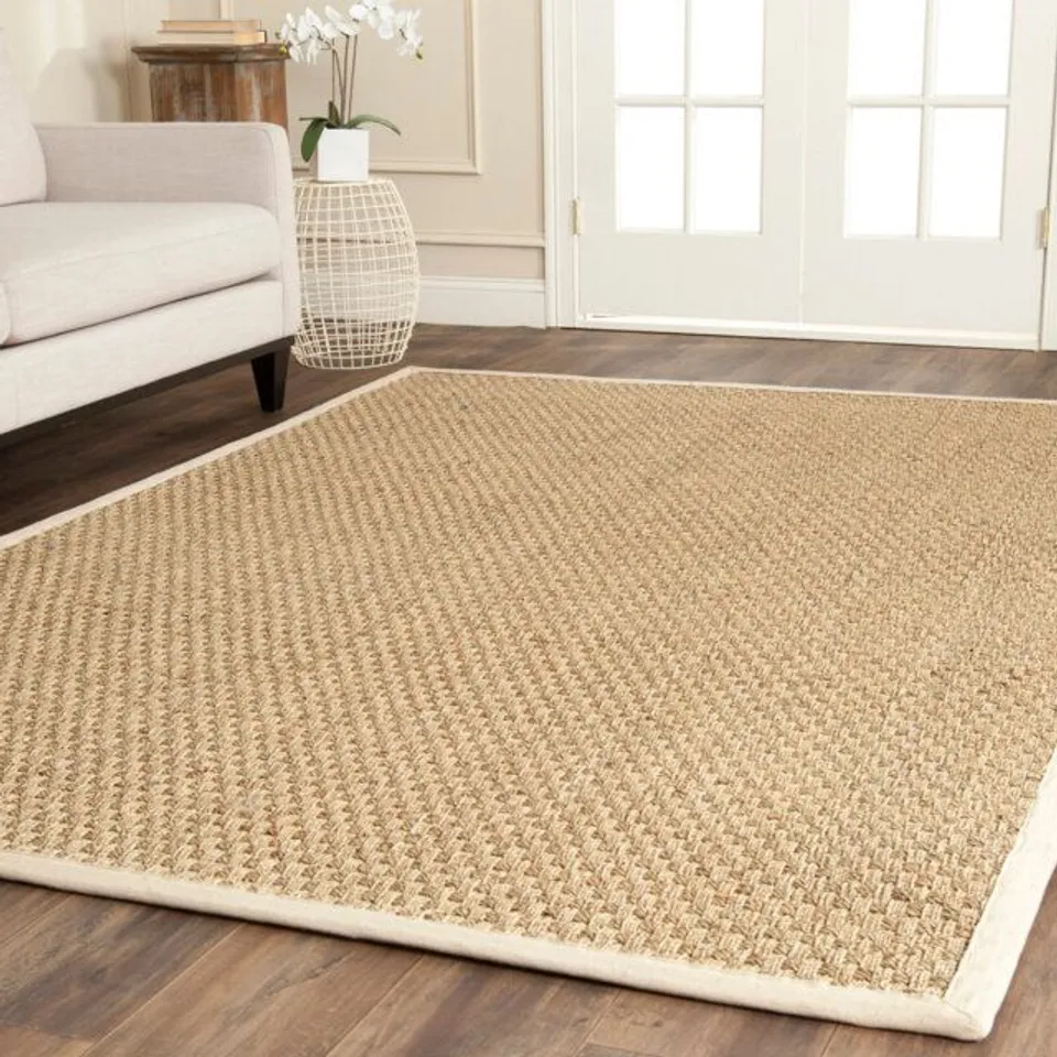 DOLLARD MACHINE WOVEN BROWN RUG APPROXIMATELY 90X90CM