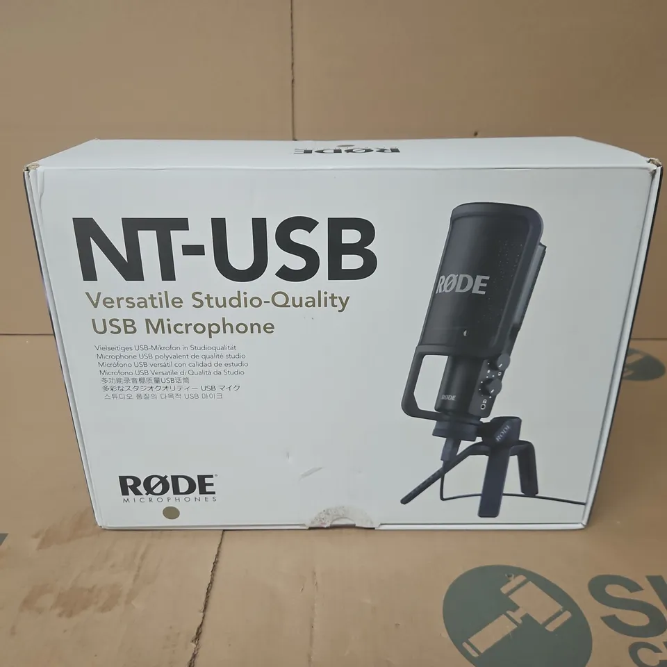 BOXED RODE NT-USB STUDIO QUALITY MICROPHONE