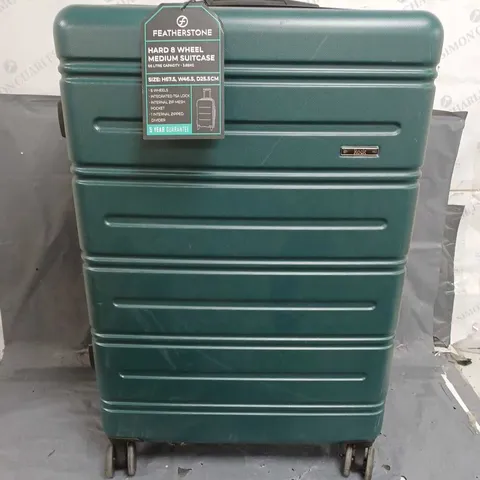 FEATHERSTONE HARD SHELLED WHEELED SUITCASE IN GREEN