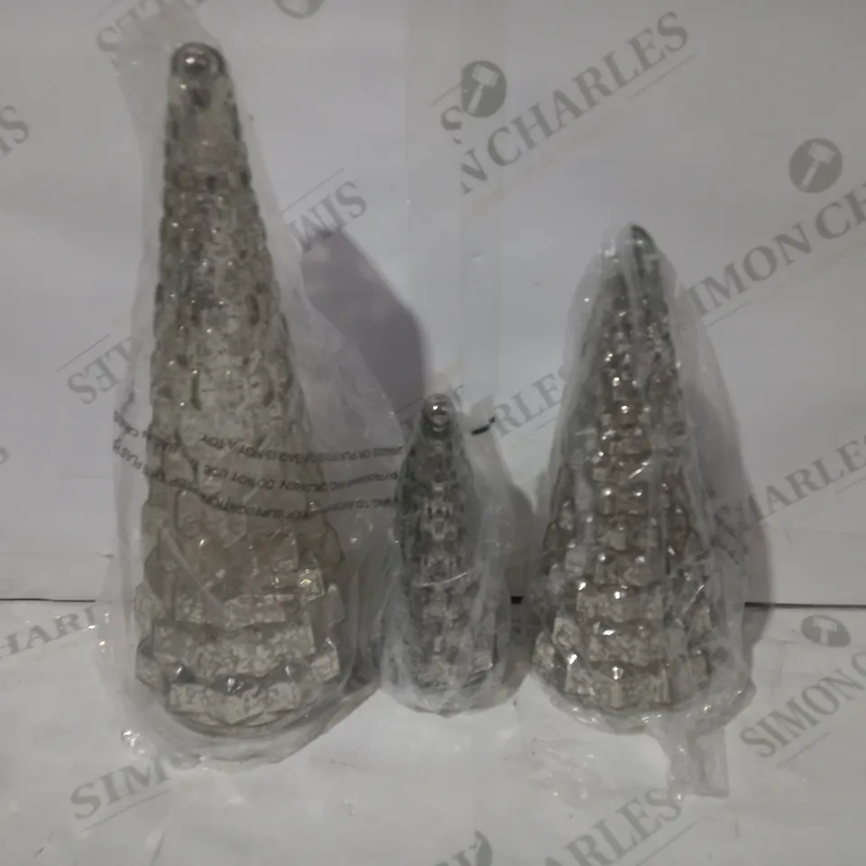ALISON CORK SET OF MERCURY GLASS TREES