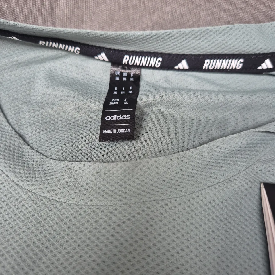 ADIDAS RUNNING T‑SHIRT – LIGHT TEAL SIZE XL