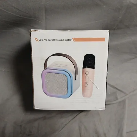 BOXED COLOURFUL KAROKE SOUND SYSTEM