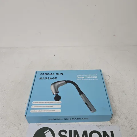 FASCIAL GUN MASSAGE DEVICE – BOXED (BLUE BOX)