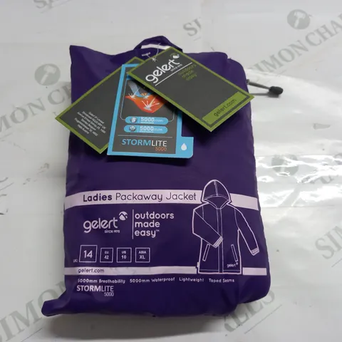 GELERT PURPLE LADIES PACKAWAY JACKET - 14 L