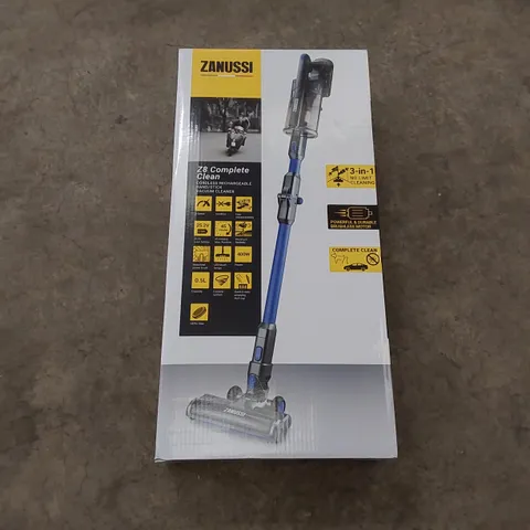 BRAND NEW BOXED ZANUSSI Z8 COMPLETE CLEAN CORDLESS RECHARGEABLE HAND/STICK VACUUM CLEANER 