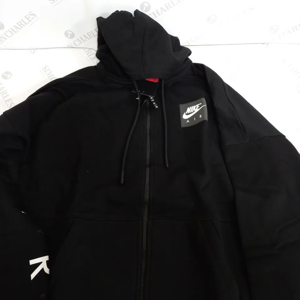 NIKE AIR BLACK TRACKSUIT ZIP UP JUMPER - L