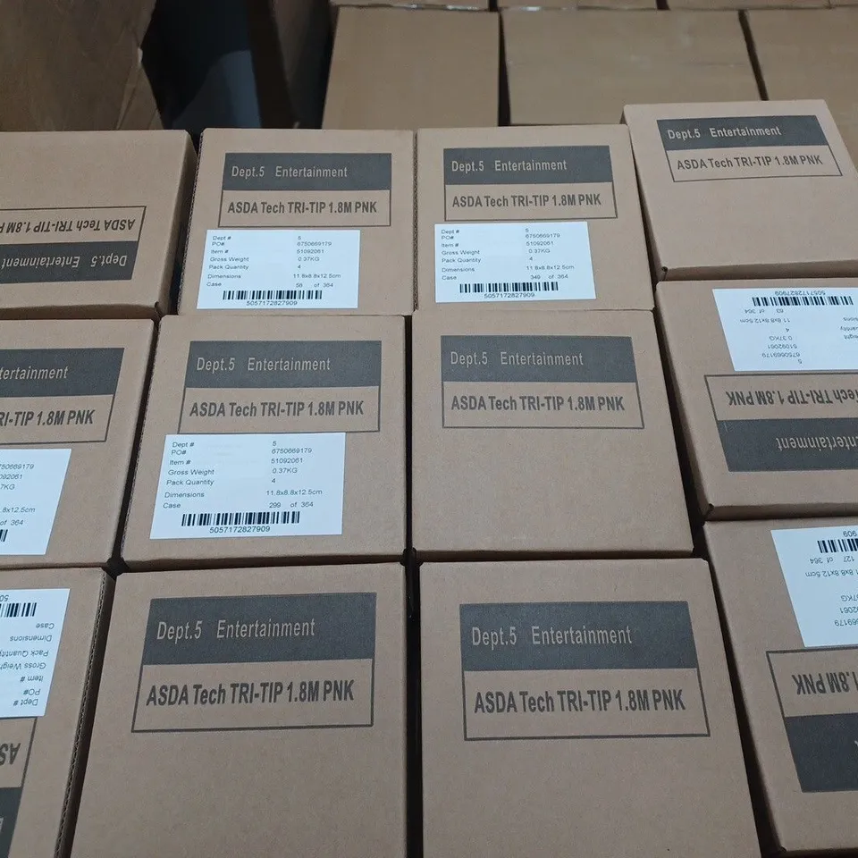 LOT OF 9 4-PACKS OF BRAND NEW 1.8M SYNC AND CHARGE CABLES MADE FOR IPHONE IN PINK - 36 TOTAL