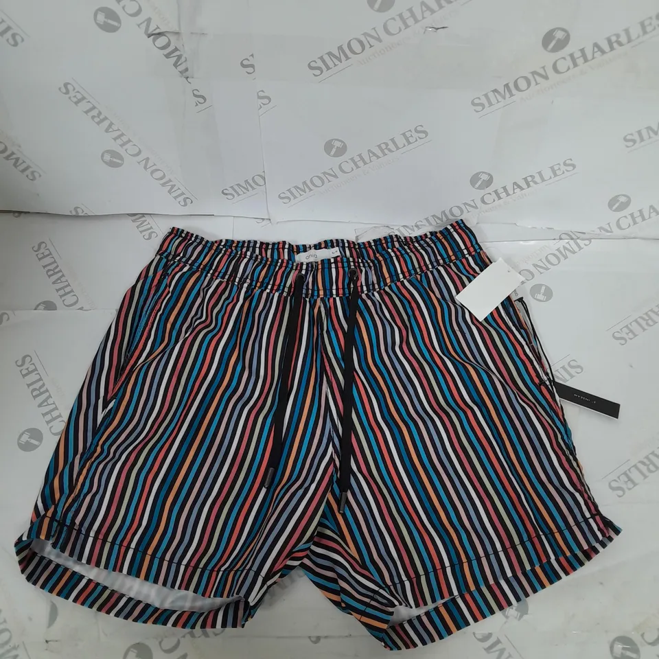 ONIA MENS MICRO STRIPE SHORTS SIZE S