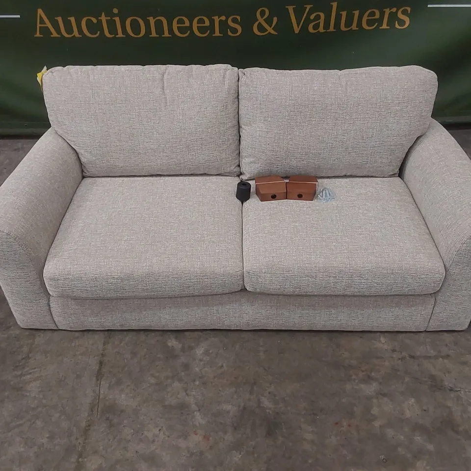 QUALITY DESIGNER 3 SEATER FABRIC UPHOLSTERED SOFA
