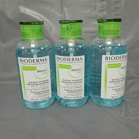 BIODERMA X3 SEALED SEBIUM H2O REVERSE PUMP PURIFYING CLEANSING MICELLE SOLUTION 500ML - COLLECTION ONLY