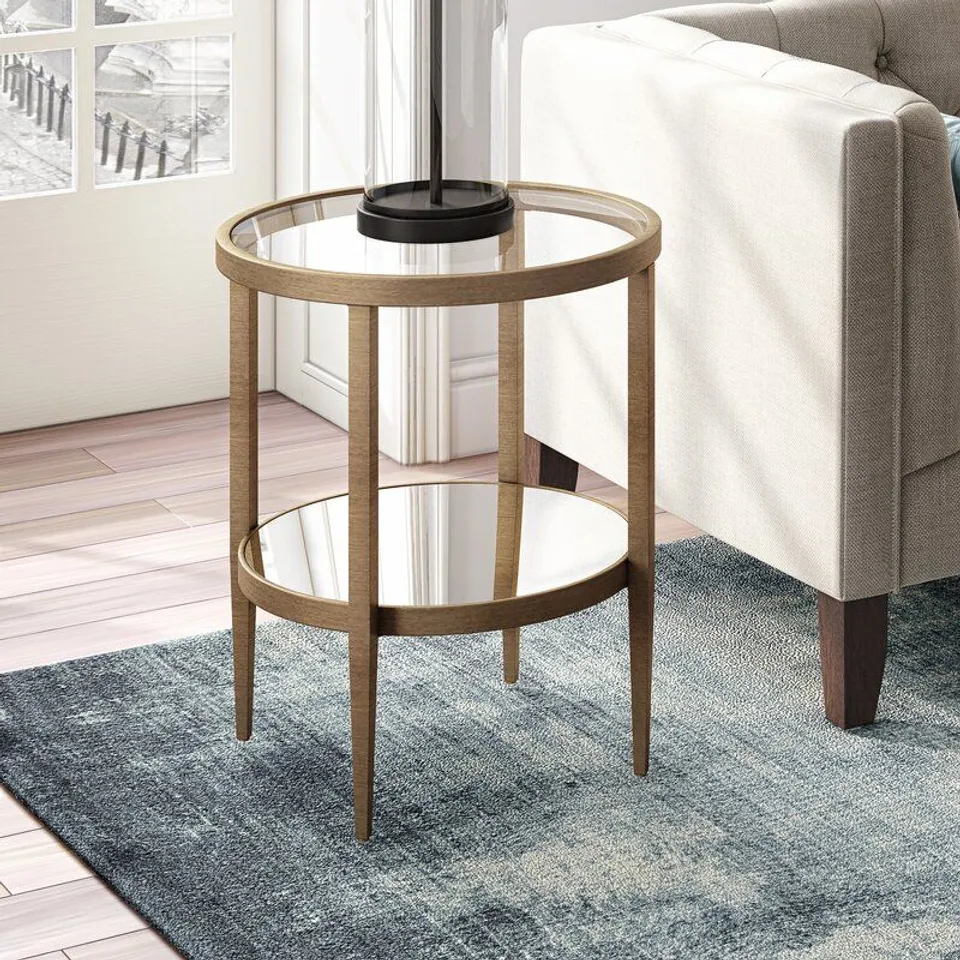 BOXED ABINGTON SIDE TABLE- BASE COLOUR- ANTIQUE BRASS 