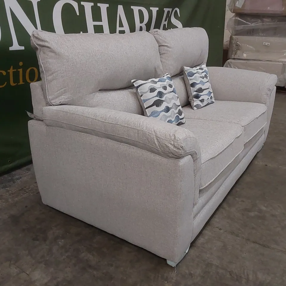 QUALITY DESIGNER PADSTOW FABRIC UPHOLSTERED 3 SEATER SOFA