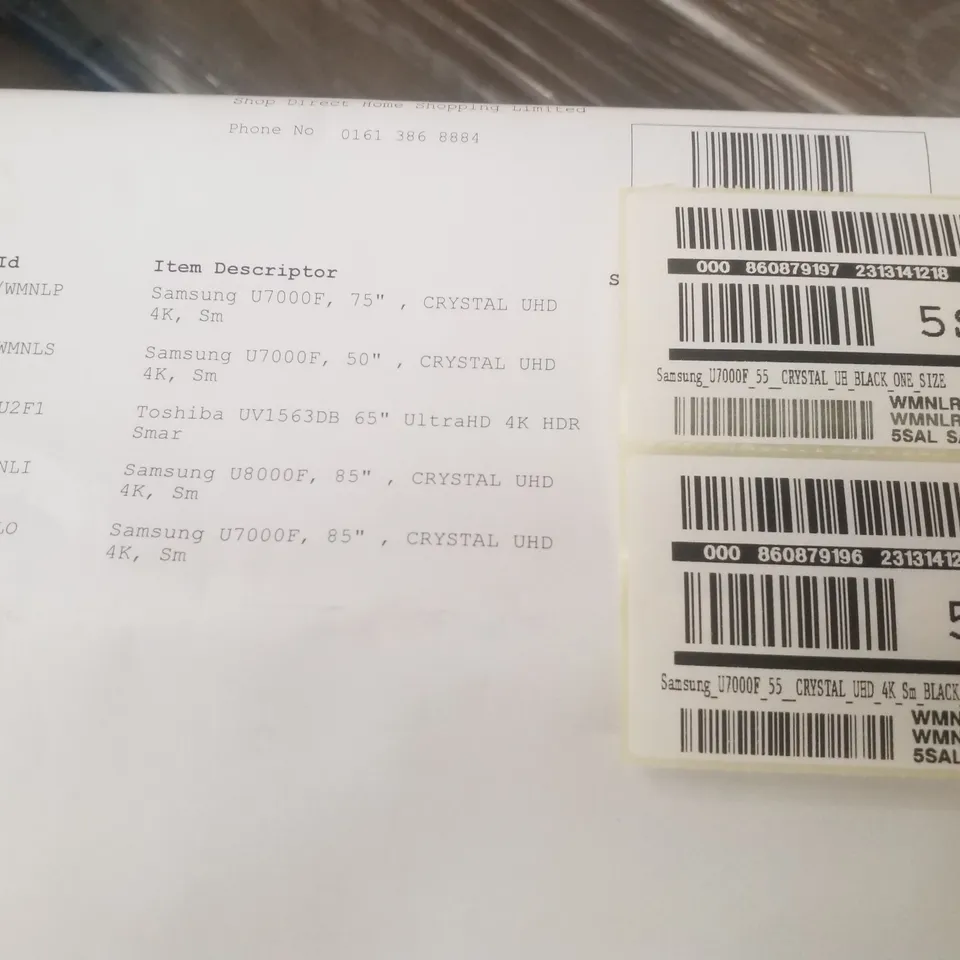 PALLET CONTAINING 7 ASSORTED DAMAGED TVS