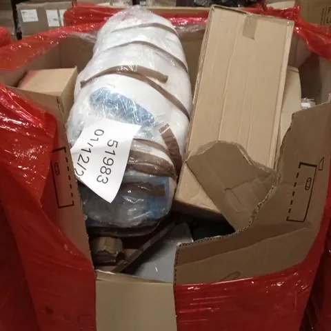 PALLET OF ASSORTED ITEMS TO INCLUDE: MATTRESS TOPPER, TOILET SEAT ETC