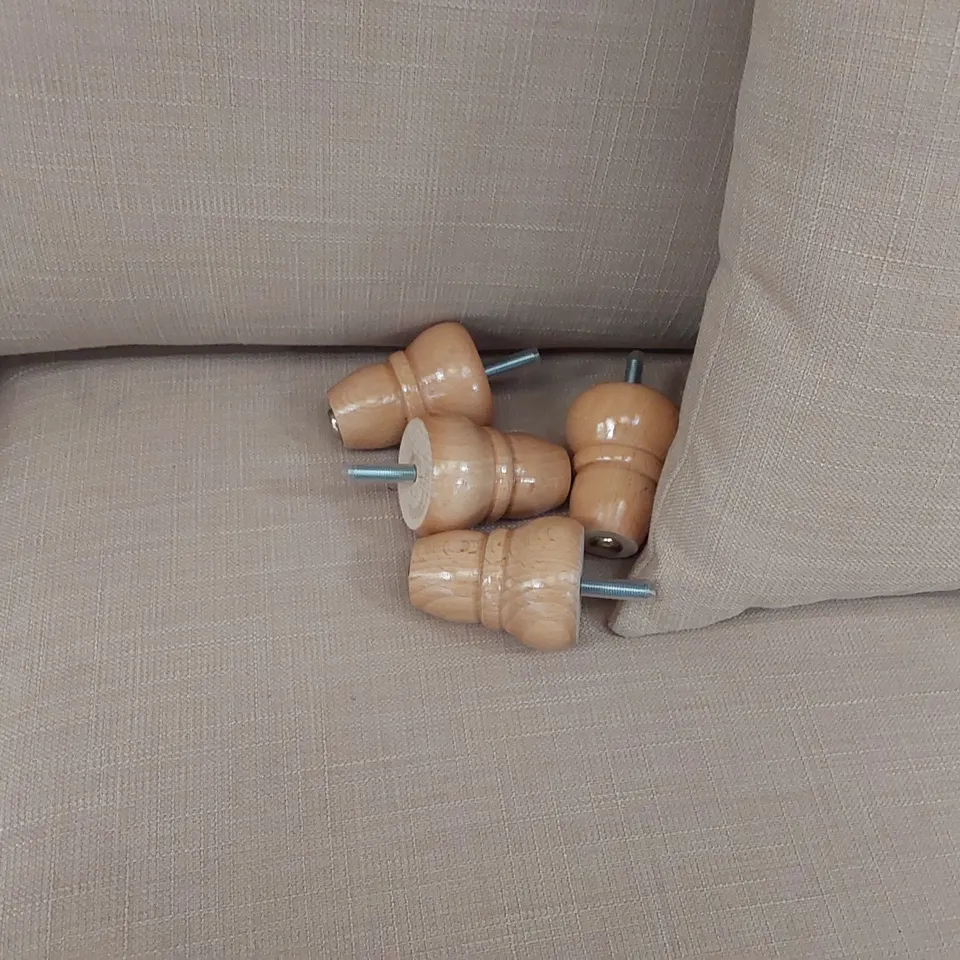 QUALITY DESIGNER ATWORTH 3.5 SEATER SOFA BED - BEIGE