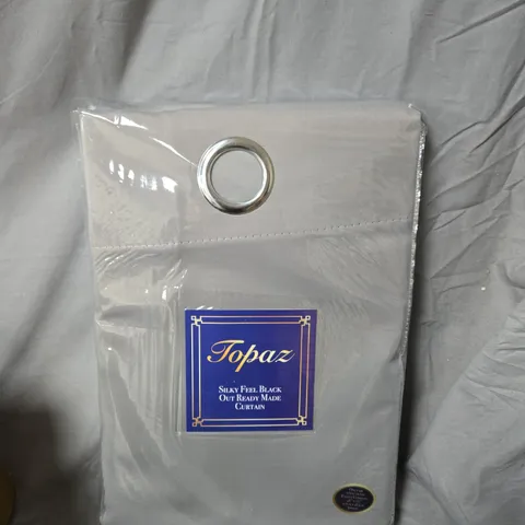 TOPAZ SILKY FEEL BLACK OUT READY MADE CURTAIN – LUXE LIVING COLLECTION - 46" X 72"