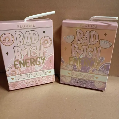 LOT OF 2 SEALED PLOUISE BAD BITCH ENERGY LIP OIL AND LIP CONDITIONER DUOS FRUITY & LOOPY AND SPRINKLE THE SWEET