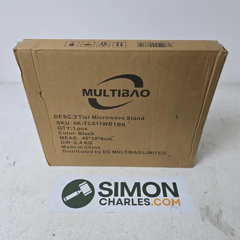 BOXED MULTIBAO 2 TIER MICROWAVE STAND IN BLACK