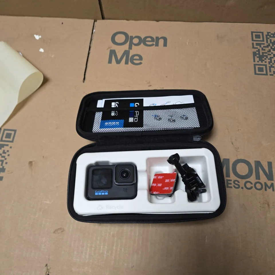GOPRO HERO11 BLACK ACTION CAMERA IN PROTECTIVE CASE WITH MOUNTING ACCESSORIES
