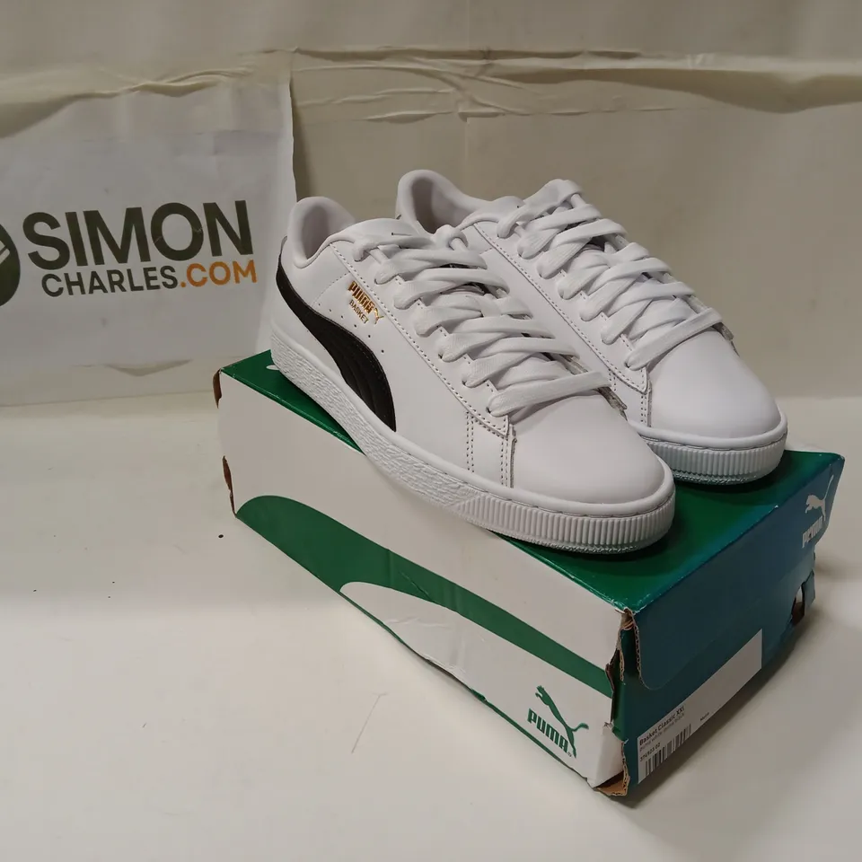 BOXED PUMA WHITE LEATHER SNEAKERS – UK 5 (EU 38, US 6) – MEN