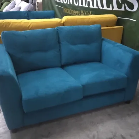 QUALITY BRITISH DESIGNER LOUNGE CO. HOLLY DRAGON EYE FABRIC TWO SEATER SOFA