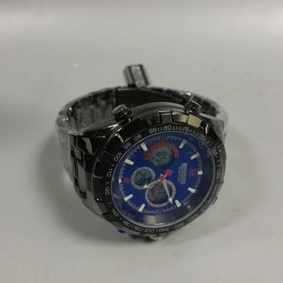 BARKERS OF KENSINGTON MEGA SPORT BLUE DIAL WATCH 