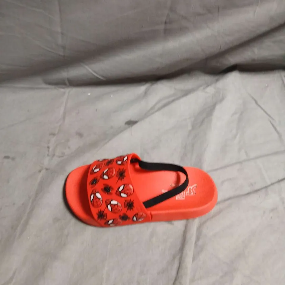 SPIDER-MAN KIDS' SANDALS – RED WITH MARVEL PRINT - SIZE UK CHILDS 10