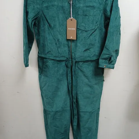 BRAKEBURN CLEO CORD JUMPSUIT IN TEAL - UK 8