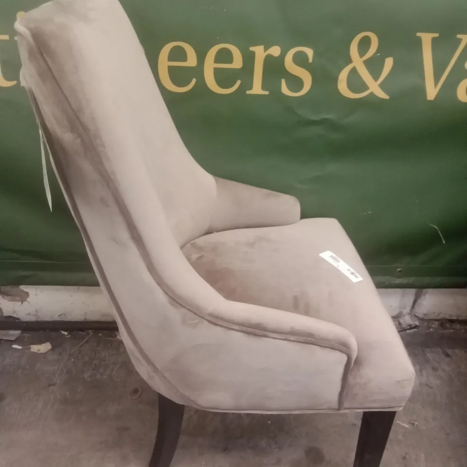 MINK FABRIC DINING CHAIR